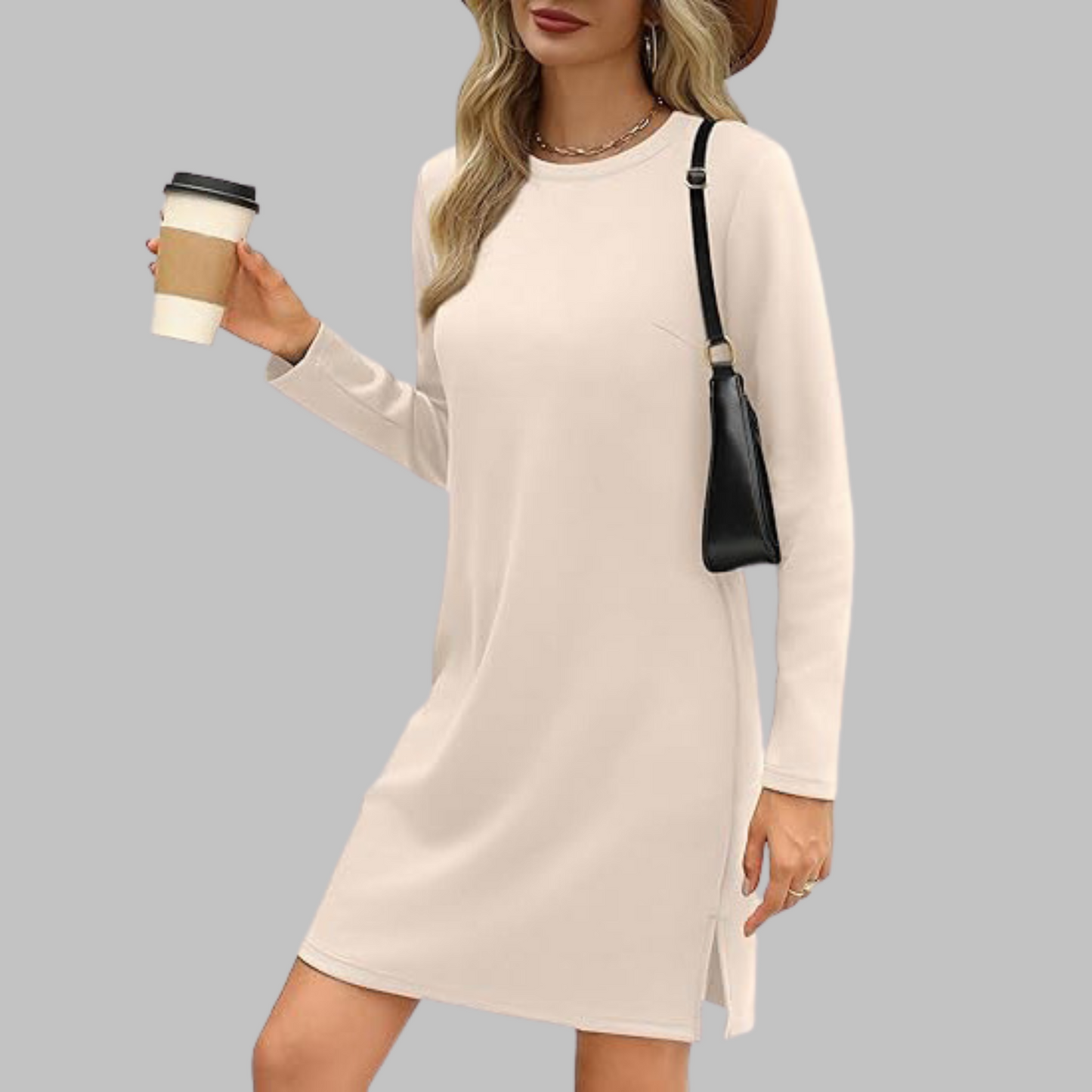 Patricia | Long Sleeve Mini Dress – Timeless Comfort & Elegance