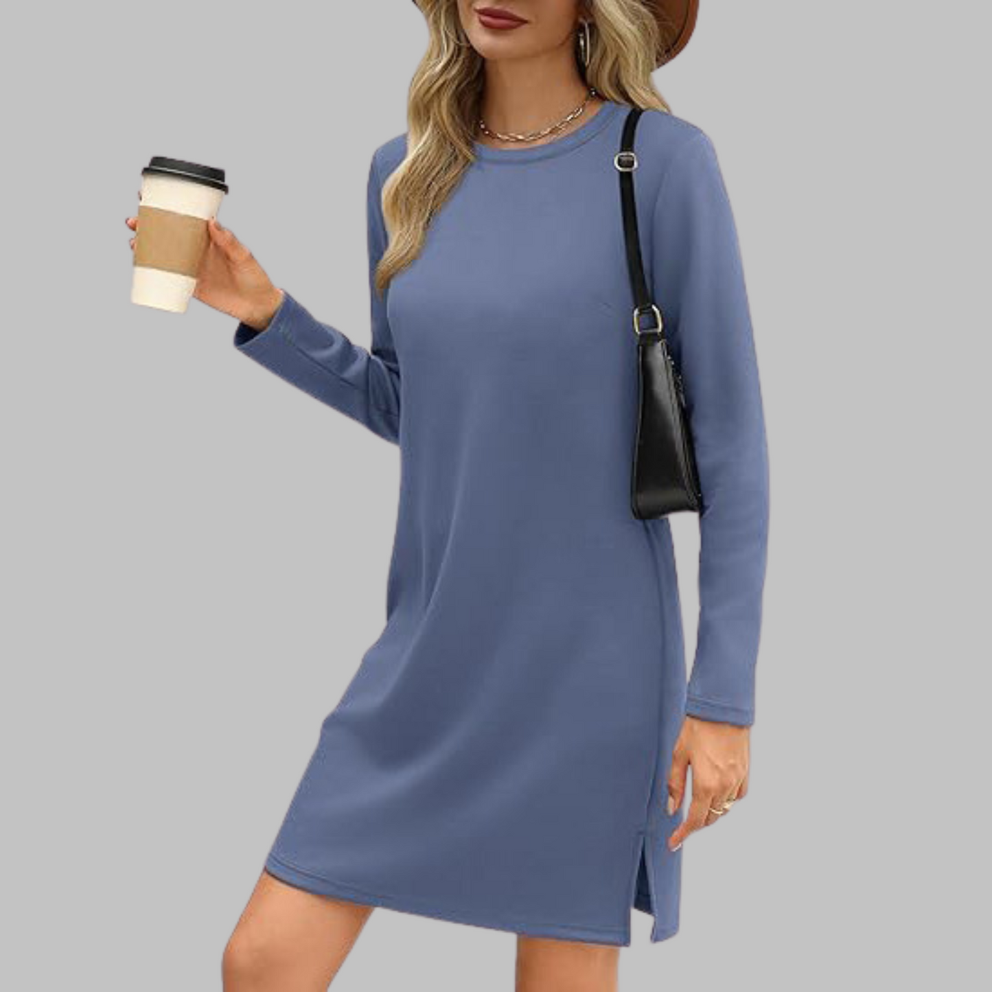 Patricia | Long Sleeve Mini Dress – Timeless Comfort & Elegance