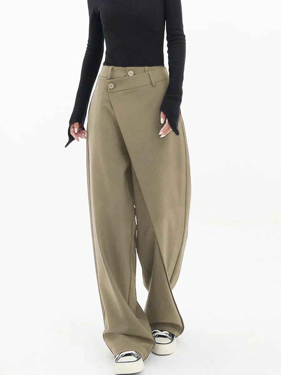 Leja - Layered Button Pants