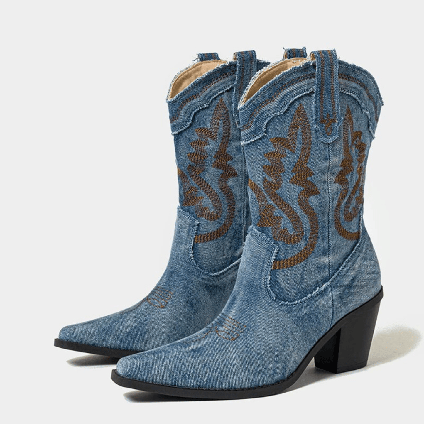 Veronica | Denim Ankle Boots