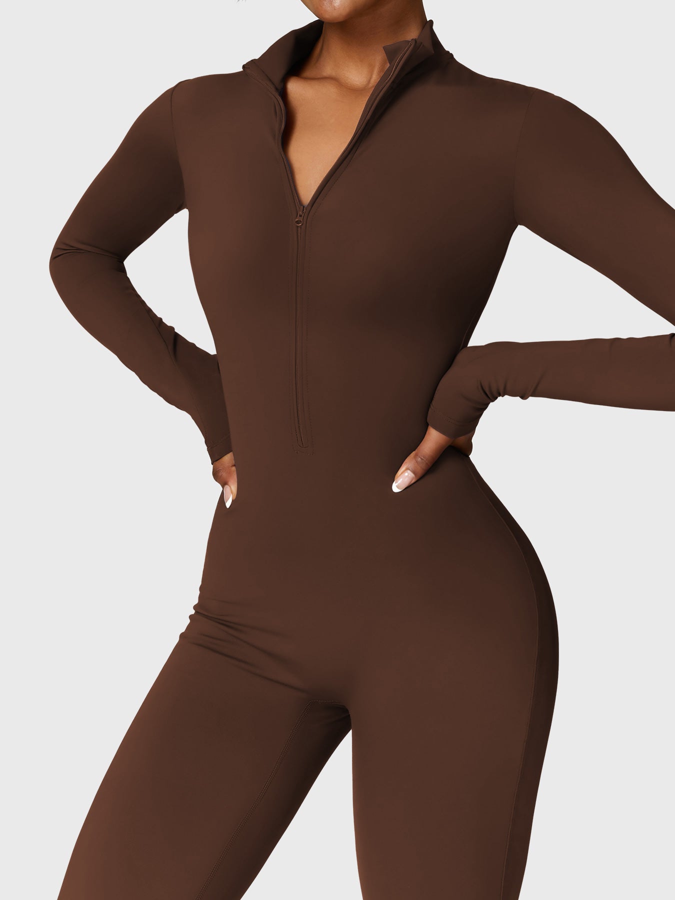 Fleece-Lined Long Sleeve Jumpsuit