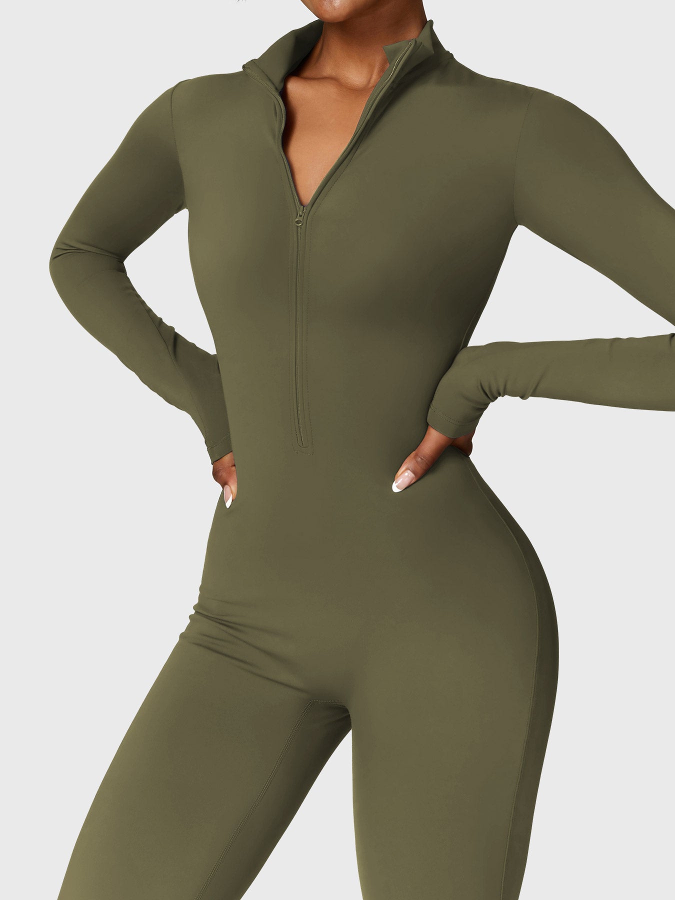 Fleece-Lined Long Sleeve Jumpsuit