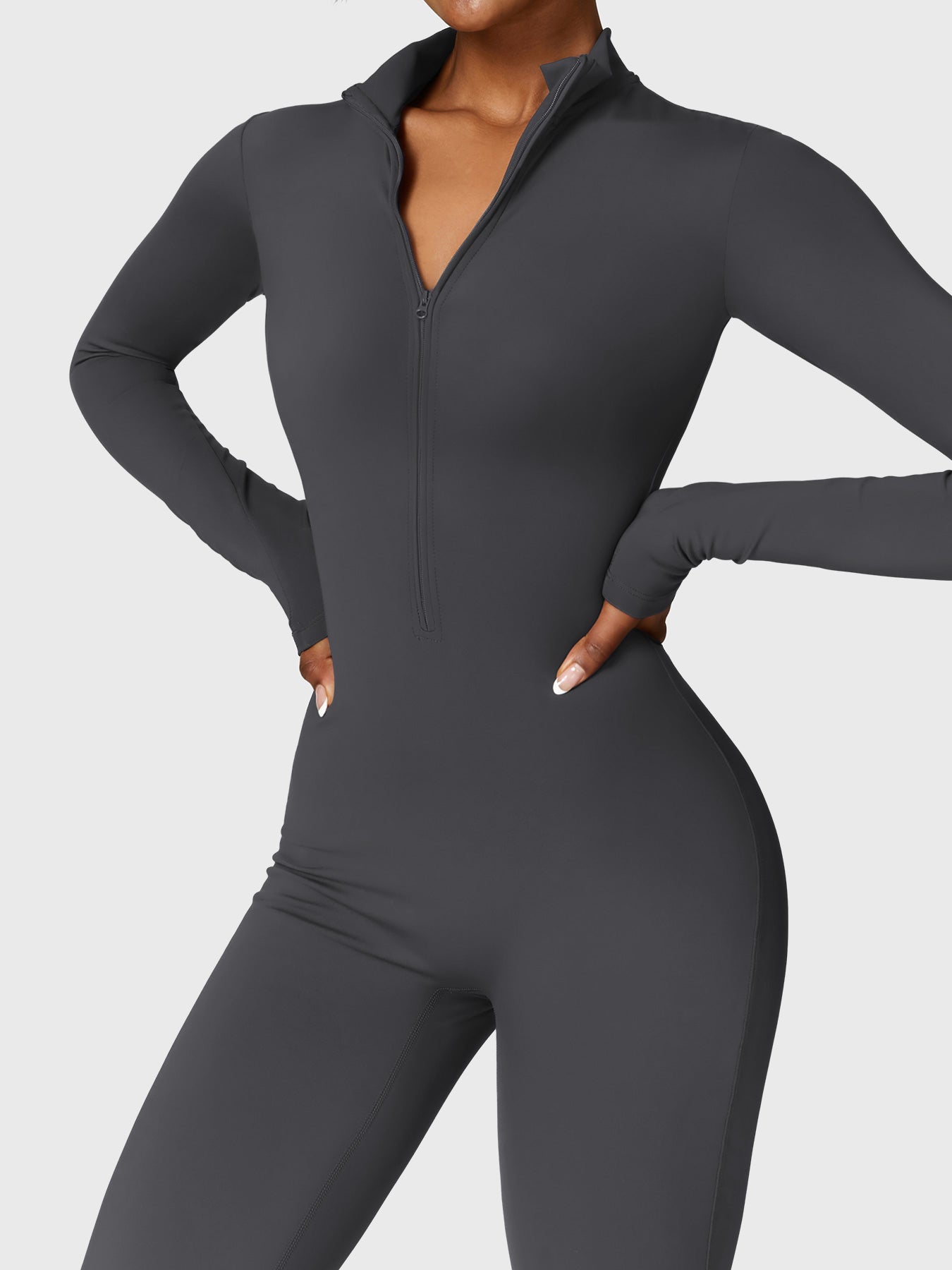 Fleece-Lined Long Sleeve Jumpsuit