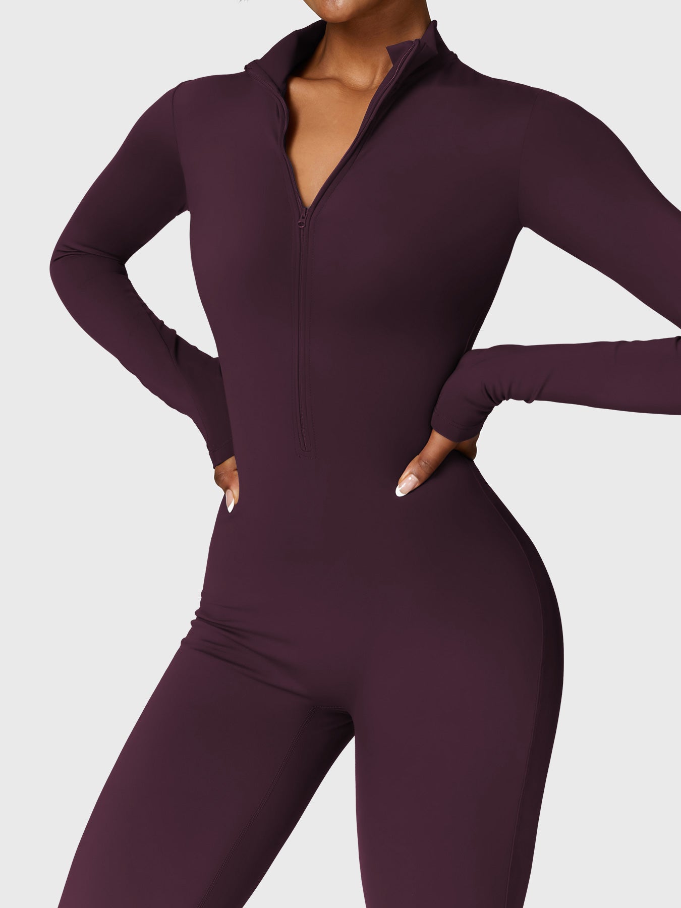 Fleece-Lined Long Sleeve Jumpsuit