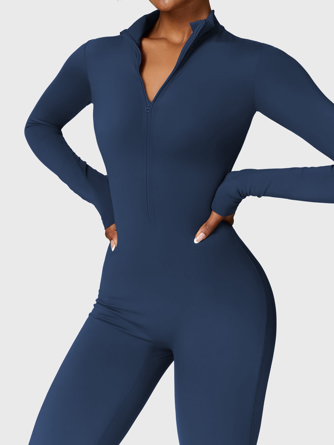 Fleece-Lined Long Sleeve Jumpsuit